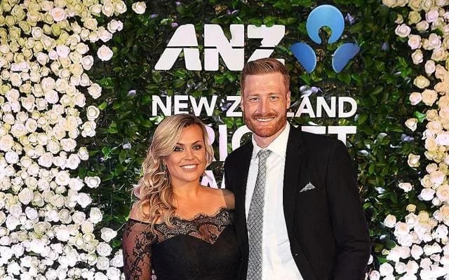 Martin Guptil and his anchor wife Laura
